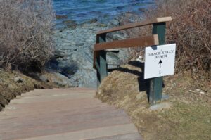 Stairs down to Grace Kelly Beach